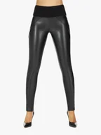 Spodnie damskie - Damskie spodnie Spencer 200 DEN czarne Bas Bleu r.M - miniaturka - grafika 1