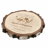 Wesele i ślub - Plaster drewna z grawerem jako podziękowanie ślubne - miniaturka - grafika 1