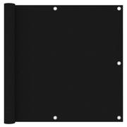 Parawany - vidaXL Parawan balkonowy, czarny, 90x500 cm, tkanina Oxford vidaXL - miniaturka - grafika 1