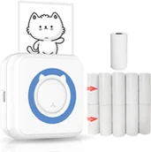 Drukarki - Cocosity All-in-one Wireless Instant Mini Printer biało-niebieska - miniaturka - grafika 1