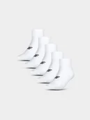 Skarpetki męskie - 4F Skarpetki długie (5-pack) męskie - białe 43-46 - miniaturka - grafika 1