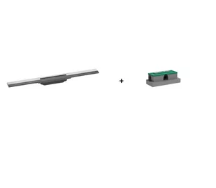 Hansgrohe RainDrain Flex Odpływ liniowy 70 cm chrom + uBox Universal Zestaw podstawowy do odpływu liniowego montaż standardowy 56043000+01001180 - Odpływy liniowe - miniaturka - grafika 1