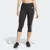 Spodnie sportowe damskie - Train Essentials 3-Stripes High-Waisted 3/4 Leggings - miniaturka - grafika 1