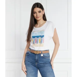 Liu Jo T-shirt | Regular Fit | stretch - Koszulki i topy damskie - miniaturka - grafika 1