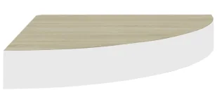 Narożna półka ścienna dąb + biel H4-K80 - Półki do salonu Narożna półka ścienna dąb + biel H4-K80 - Półki do salonu - miniaturka - grafika 1