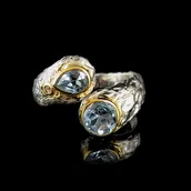 Pierścionki - Pierścionek gemini- topazy - miniaturka - grafika 1