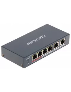 HIKVISION Switch PoE 6-portowy DS-3E0106P-E/M DS-3E0106P-E/M - Switche - miniaturka - grafika 2