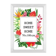 Ramki na zdjęcia - Ramka na zdjęcia 70x100 cm, drewniana w kolorze białym - miniaturka - grafika 1