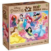 Puzzle - Lisciani Disney Eco-puzzle Księżniczki 24 El. 91829 - miniaturka - grafika 1