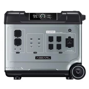 OUOUKITEL ABEARL P5000 Portable Power Station, 5120Wh LiFePO4 Battery, 2200W Output, Seamless 2000W UPS, 15 Outputs - Akumulatory ogólnego zastosowania - miniaturka - grafika 3