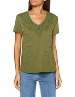 Koszulki i topy damskie - Desigual T-shirt damski Ts_rodas, zielony, XS - miniaturka - grafika 1
