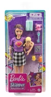 Lalki dla dziewczynek - Mattel Barbie Opiekunka Lalka + bobas + akcesoria GRP11 GRP10 - miniaturka - grafika 1