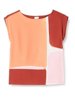 Koszulki i topy damskie - s.Oliver BLACK LABEL Damska koszulka z krótkim rękawem, Wielokolorowy | pomarańczowy 23d1, 34 - miniaturka - grafika 1