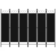 Parawany - Parawan 6-panelowy, czarny, 240 x 180 cm - miniaturka - grafika 1