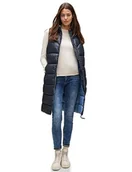 Kamizelki damskie - Street One Damska kamizelka pikowana A220201, długa, Gravity Blue, 38, Gravity Blue, 38 - miniaturka - grafika 1