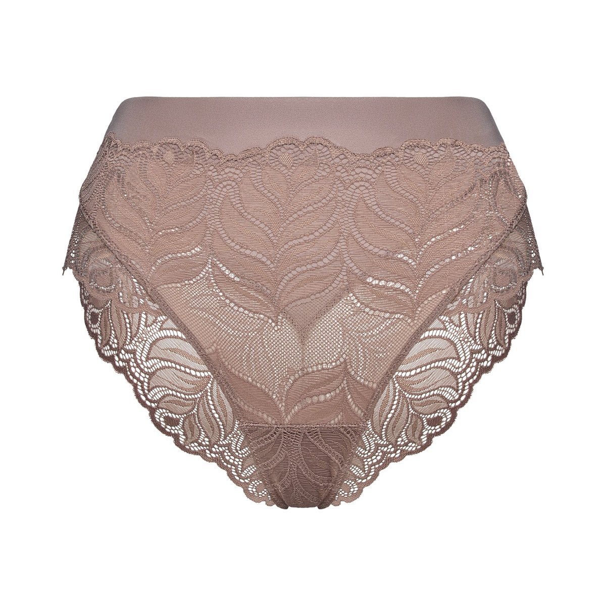 Majtki z wyższym stanem AURORA Esotiq jasny brąz S