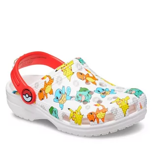 Klapki Crocs Classic Pokemon Clog Kids 207739 White/Multi 94S - Buty dla dziewczynek - miniaturka - grafika 1