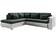 Narożniki - Kondela Narożnik rozkładany Furud L Narożnik L - biały/zielony - miniaturka - grafika 1