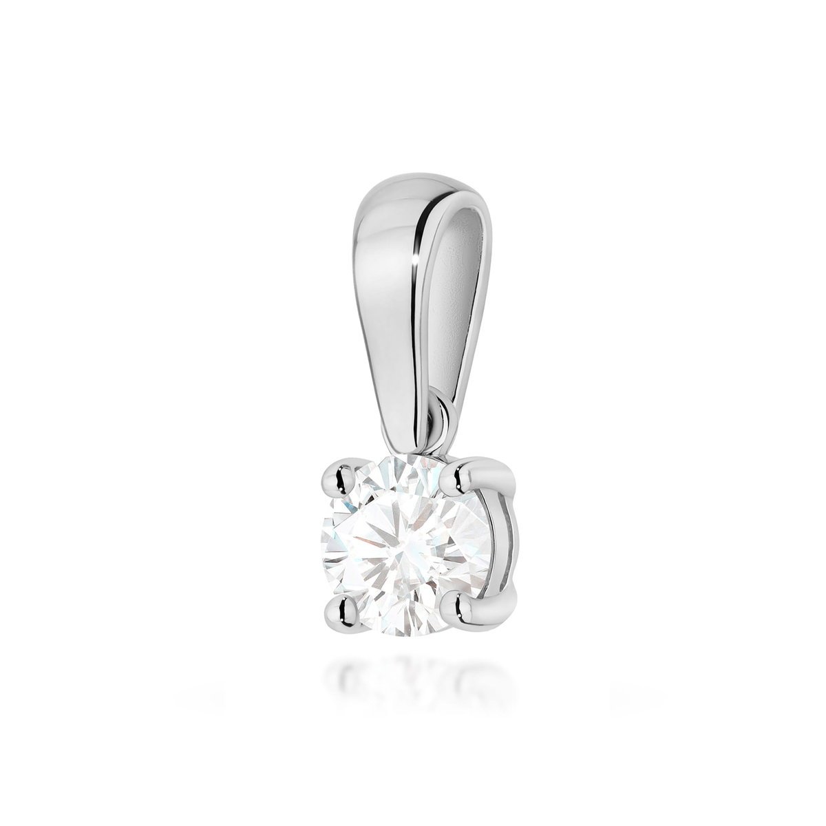 Złota zawieszka / wisiorek Diament 0,30ct białe złoto pr. 585