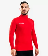 Koszulki męskie - Givova Corpus 3 podkoszulek z golfem czerwony czerwony XL - miniaturka - grafika 1