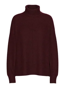 Pieces Golf w kolorze bordowym - Swetry damskie - miniaturka - grafika 1