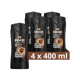 Żele pod prysznic dla mężczyzn - Axe Dark Temptation żel pod prysznic 4x400 ml - grafika 1