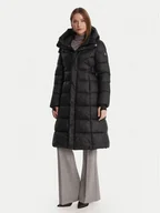 Płaszcze damskie - Fracomina Płaszcz zimowy FS25WC3001O42301 Czarny Regular Fit - miniaturka - grafika 1