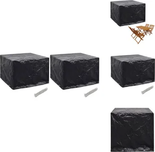 vidaXL Pokrowce na meble ogrodowe 2 szt. 8 oczek 122x112x98 cm - Pokrowce ochronne na meble ogrodowe - Pokrowce na meble ogrodowe - miniaturka - grafika 1