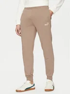 Spodnie sportowe męskie - Puma Spodnie dresowe Ess No. 1 Logo 682609 Brązowy Regular Fit - miniaturka - grafika 1