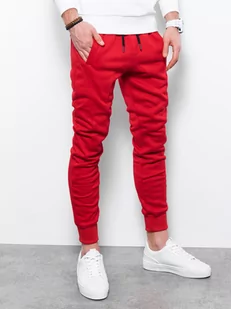 Spodnie męskie dresowe - czerwone V8 P867 - Spodnie męskie - miniaturka - grafika 1