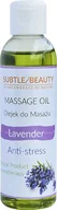 Olejki i świece do masażu - Subtle Beauty Antystresowy Naturalny olejek do masażu Lawendowy 140ml - miniaturka - grafika 1