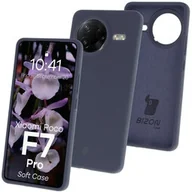 Etui i futerały do telefonów - Bizon Silikonowe etui Soft Case do Xiaomi POCO F7 Pro, ciemnoniebieskie - miniaturka - grafika 1