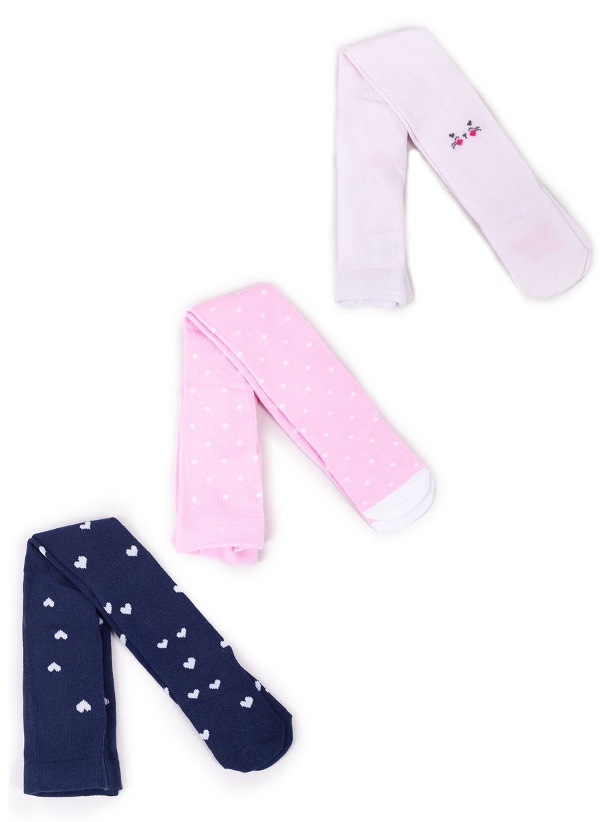 Rajstopy dziewczęce bawełniane we wzory 3PAK 92-98 YOCLUB