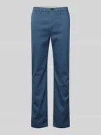 Spodnie męskie - Chinosy o kroju regular fit z mieszanki bawełny model ‘DENTON’ - miniaturka - grafika 1