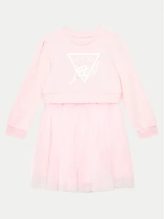 Guess Sukienka codzienna K4YK09 KB8R0 Różowy Regular Fit - Sukienki i spódniczki dla dziewczynek - miniaturka - grafika 1