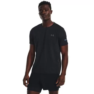 Męska koszulka do biegania Under Armour UA SEAMLESS STRIDE SS - czarna - UNDER ARMOUR - Koszulki sportowe męskie - miniaturka - grafika 1