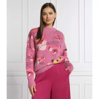 Swetry damskie - Desigual Sweter | Regular Fit | z dodatkiem wełny - grafika 1