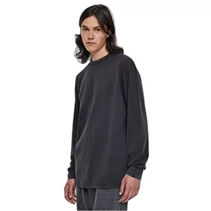Urban Classics Męska koszulka z długim rękawem Heavy Boxy Acid Wash, czarny, 4XL - Koszulki męskie - miniaturka - grafika 1