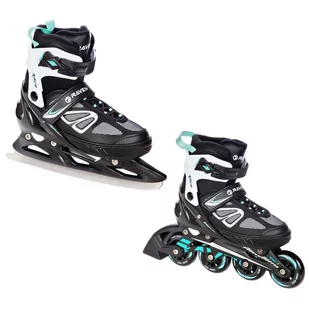 Rolki Łyżwy 2w1 Raven Advance Black/Mint 38-42 - Rolki - miniaturka - grafika 1