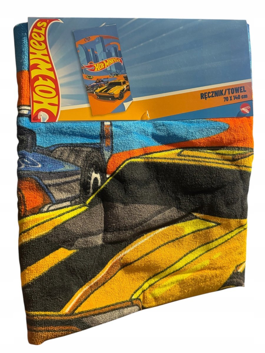Hot Wheels Ręcznik plażowy 100% bawełna 70x140cm niebieski