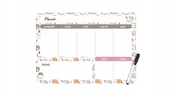 Planery - Planer Na Lodówkę Magnetyczny Tygodniowy Plan Lekcji + Marker Kotki - miniaturka - grafika 1
