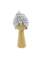 Czapki damskie - Niemowlęca czapka turban w czarne kropki biała Nicol,r.68/74 - miniaturka - grafika 1