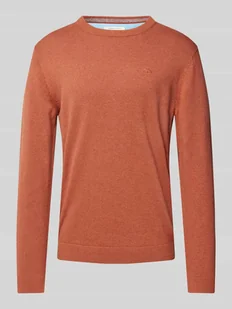Sweter z dzianiny o kroju regular fit z czystej bawełny - Swetry męskie - miniaturka - grafika 1