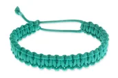 Bransoletki - Zielona Plecionka Regulowana Makrama - miniaturka - grafika 1