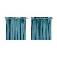 Zasłony - HOMLA Zestaw 2x ZASŁONA B2 ZIENNA WELWETOWA CIEMNOZIELONA ZACIEMNIAJĄCA ESSENTIALS 140x250 cm - miniaturka - grafika 1