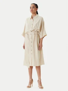 Fracomina Sukienka koszulowa FR23SD2004W41501 Beżowy Regular Fit - Sukienki - miniaturka - grafika 1