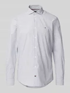 Koszule męskie - Koszula biznesowa o kroju slim fit z mieszanki bawełny - miniaturka - grafika 1