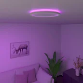 Lampy sufitowe - Calex Smart plafondlamp wit 29 5 cm incl. LED RGBW IP54 - Siem - miniaturka - grafika 1