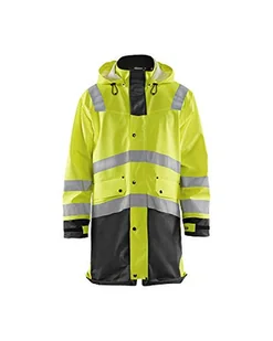 Blakläder 432620053399XXXL płaszcz przeciwdeszczowy High Vis poziom 7,6 cm rozmiar XXXL żółty/czarny - Płaszcze damskie - miniaturka - grafika 1