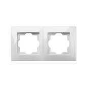 Wyłączniki światła i elektryczne - LEDart ELEKTRO - PLAST podwójna CARLA biały ELEKTRO - PLAST - miniaturka - grafika 1